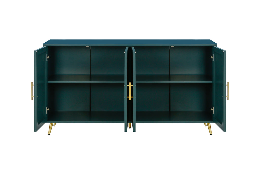 Entertainment center with enclosed side cabinets