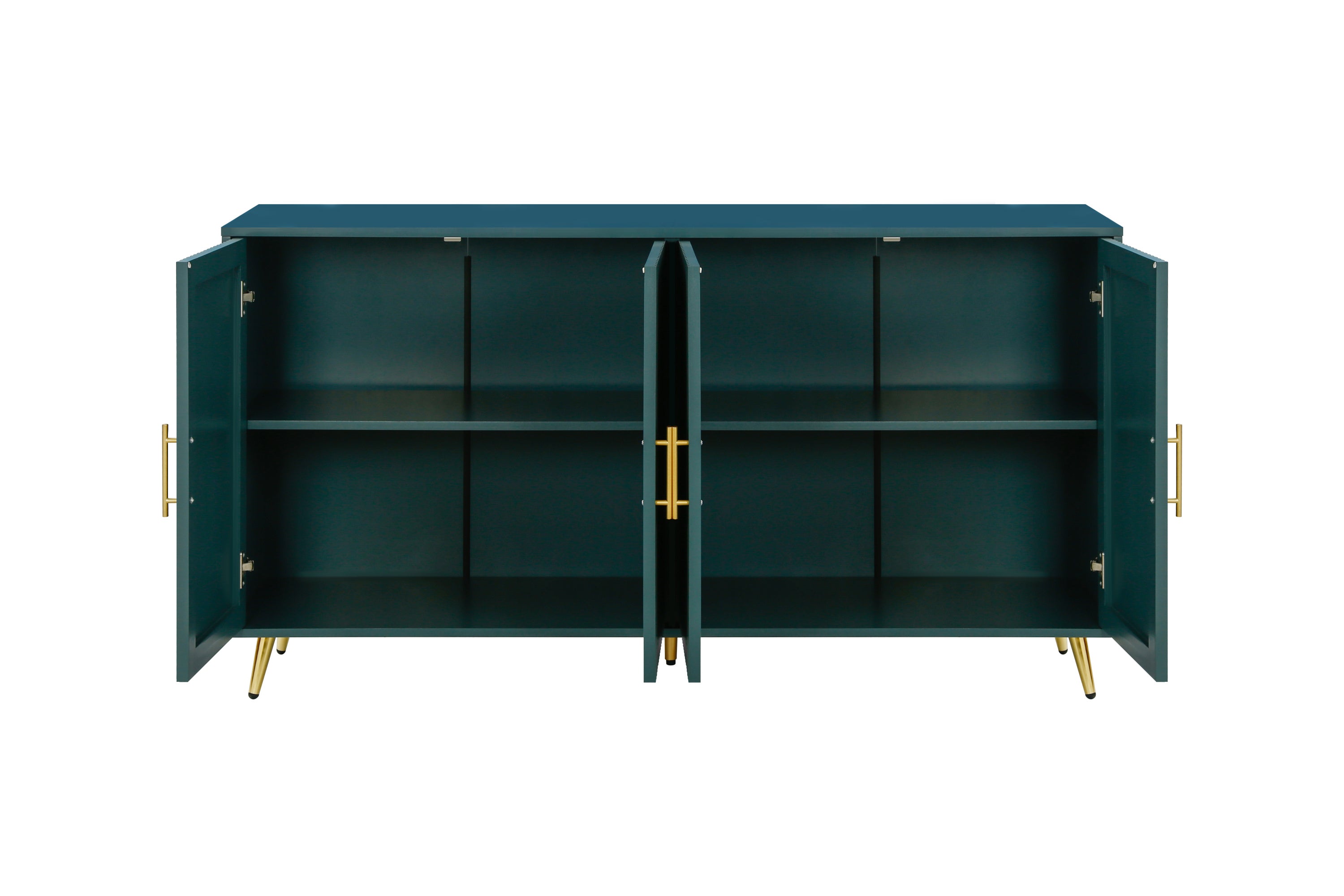 Entertainment center with enclosed side cabinets