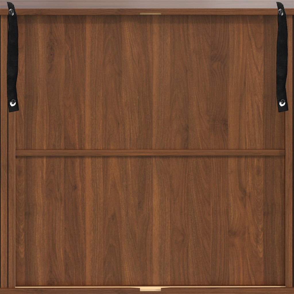 39' Fluted Liquor & Coffee Bar Cabinet with 6 Wine Racks and 3 Glass Holders, Mid-Century Modern Bar Cabinet with A Large Storage Drawer ,4 Hidden Storage Space on the Side , Black
