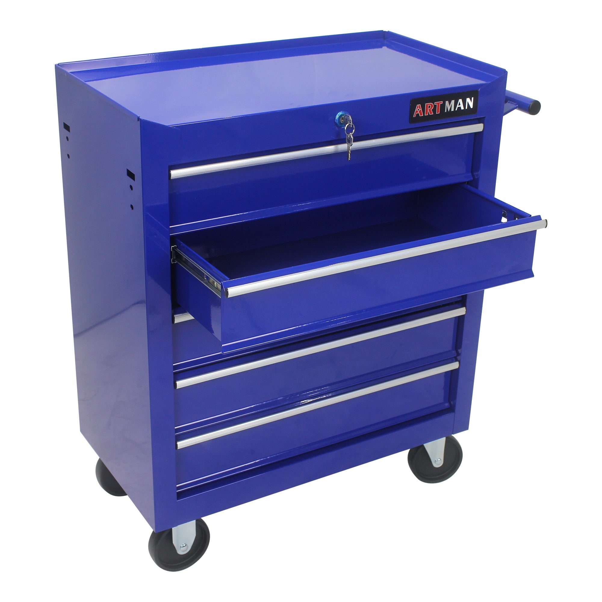 5-Drawer Rolling Tool Cart — Lockable Multifunctional Tool Storage