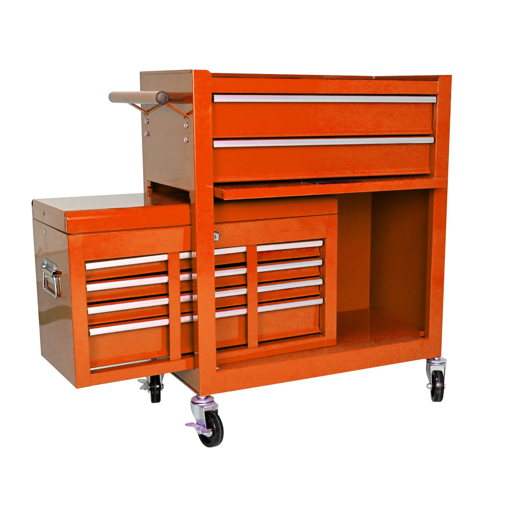 8-Drawer Rolling Tool Chest with Lock — Metal Tool Storage Cabinet
