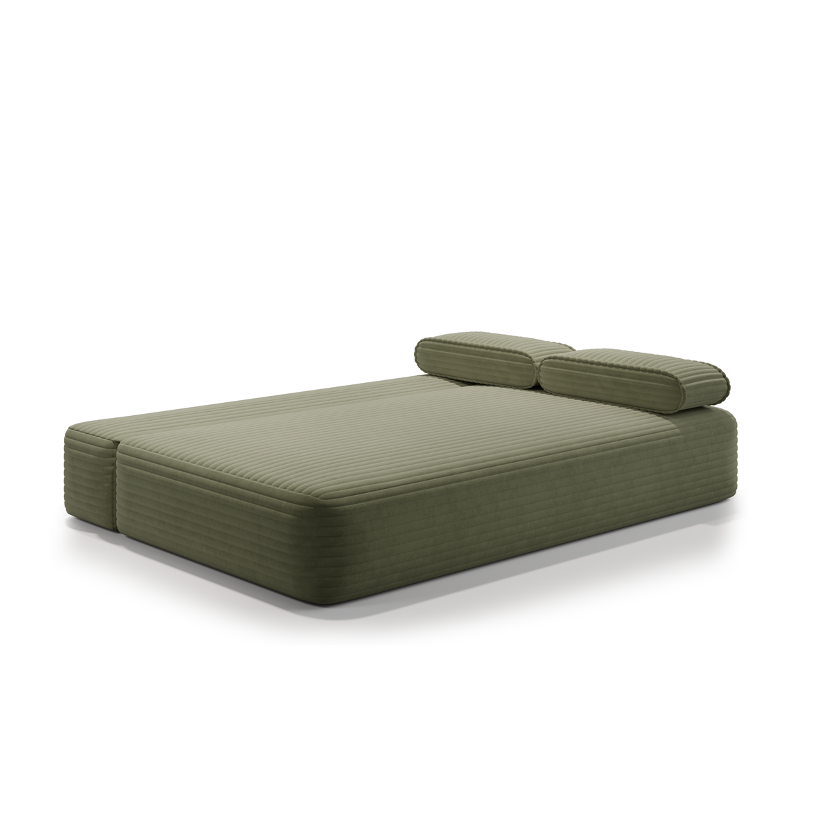 78.7' Frameless Sofa,2-in-1 Convertible Sofa Bed with 3 Pillows – Plush Corduroy Fabric, Multi-Functional 3-Seater Couch for Small Spaces, Apartments and Bedrooms,Beige