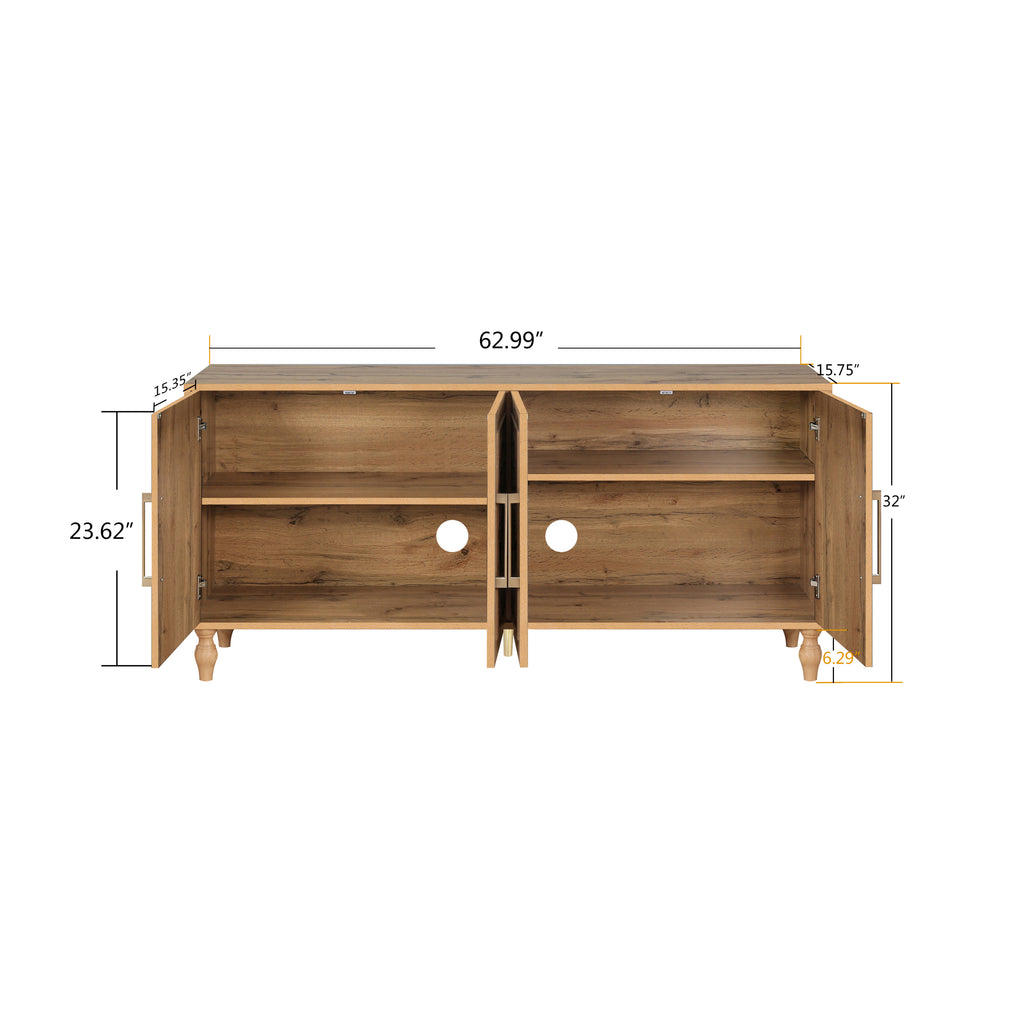 Large storage cabinet interior shelving view