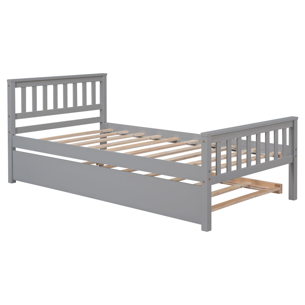 Trundle bed pulled out from either side