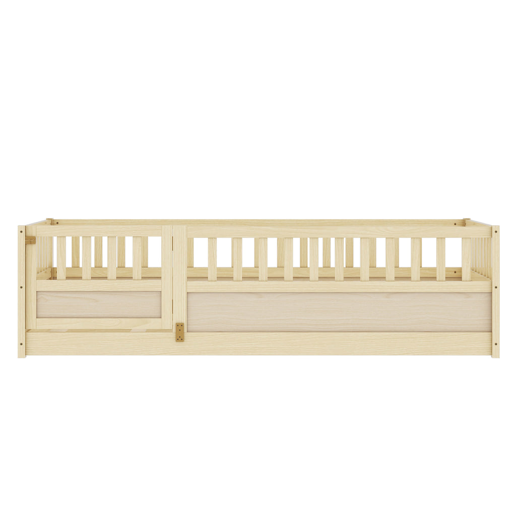 Montessori twin floor bed lifestyle photo