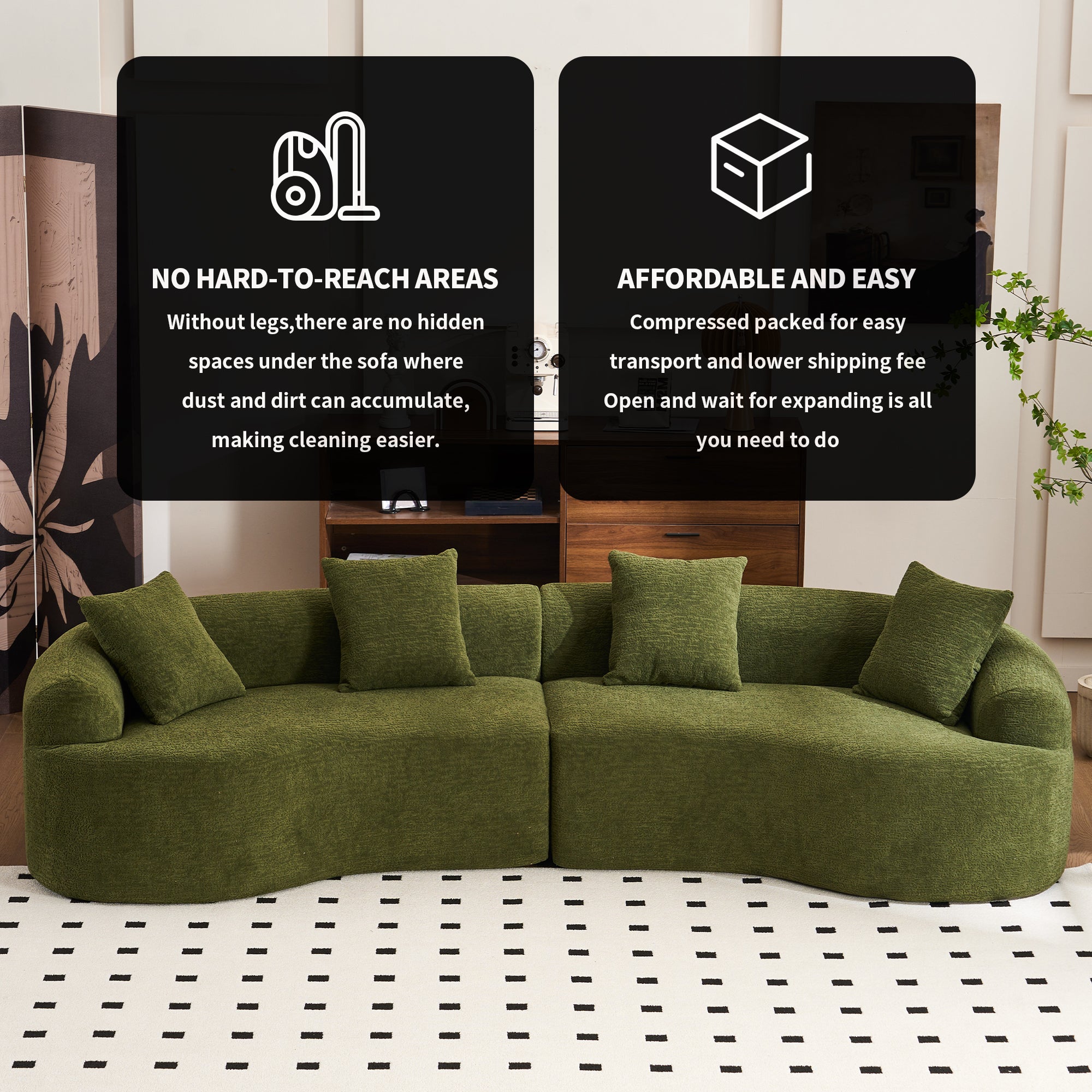 Modular sections shown separately