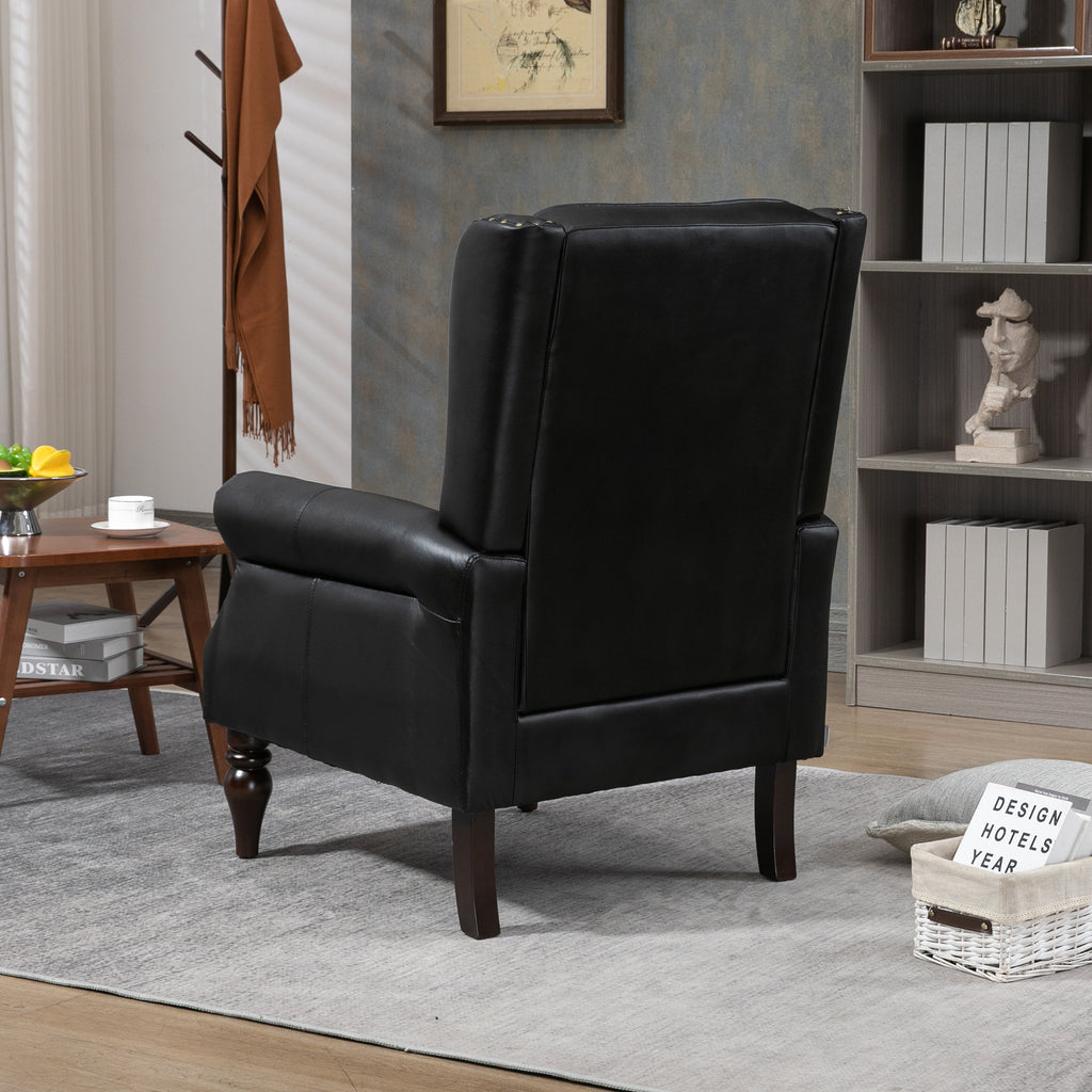 Accent armchair back view