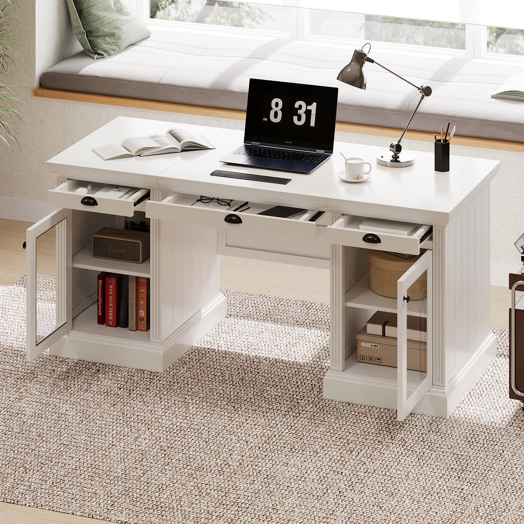 Solid wood frame and MDF white finish close-up