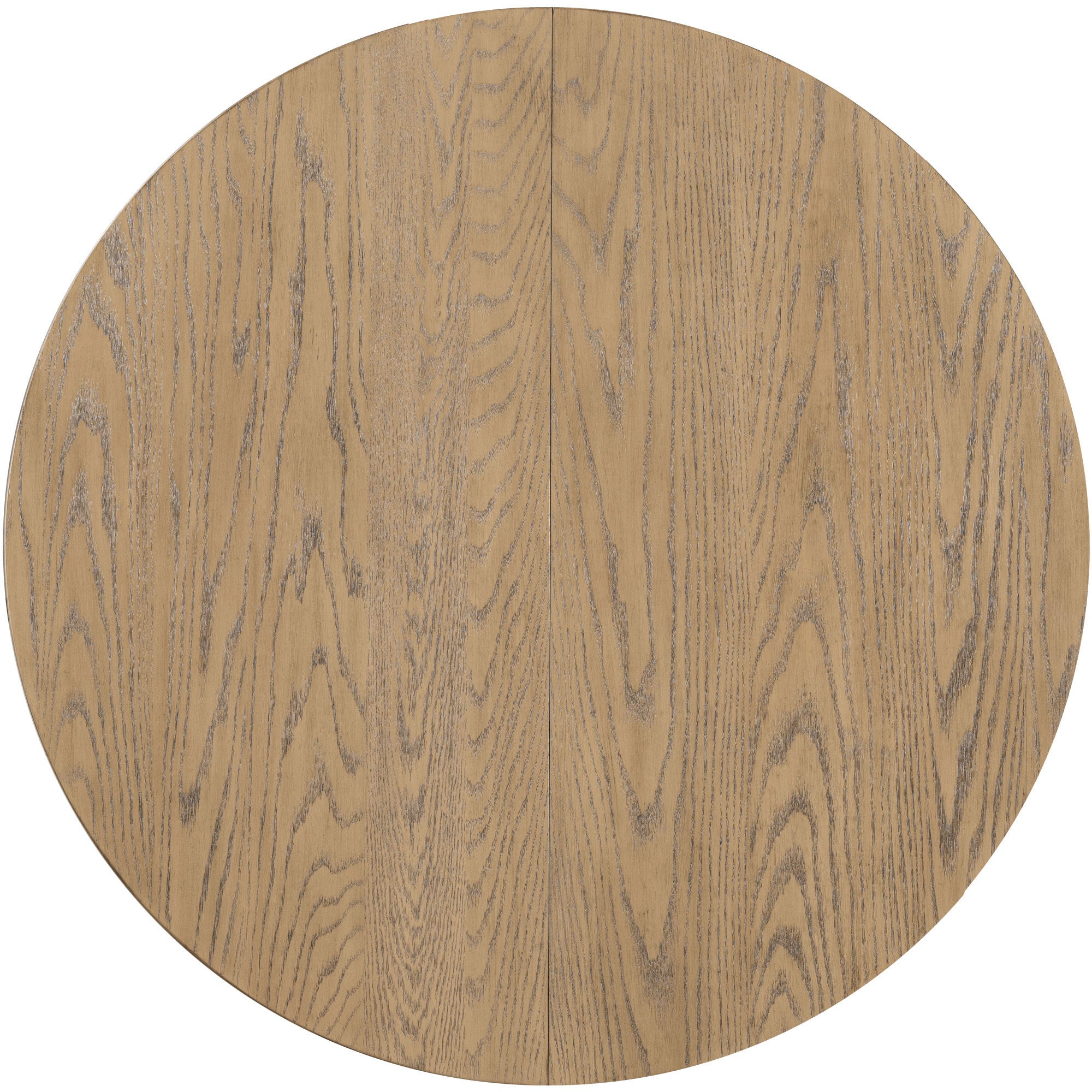Farmhouse round extendable dining table seats six product photo