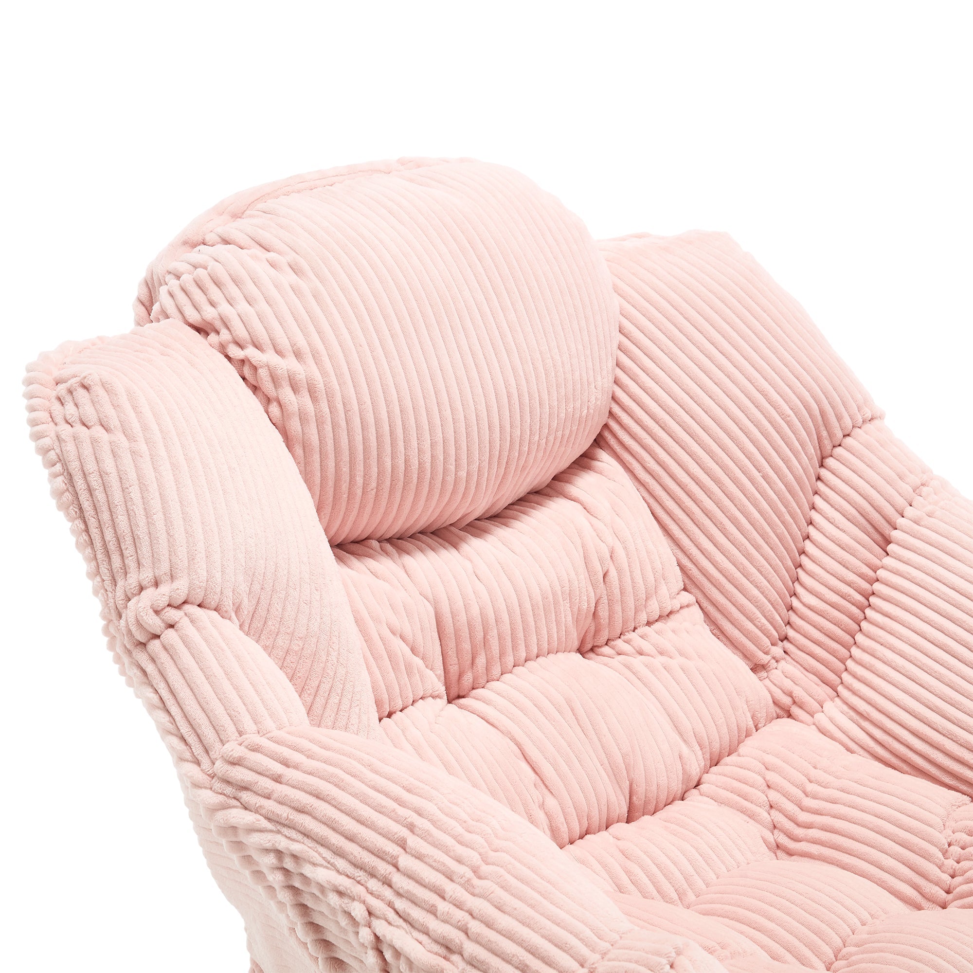 Lazy Lounge Chair with Ottoman — PP Cotton & Side Pocket