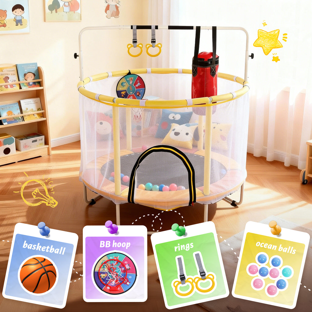54-inch toddler trampoline assembly components product photo