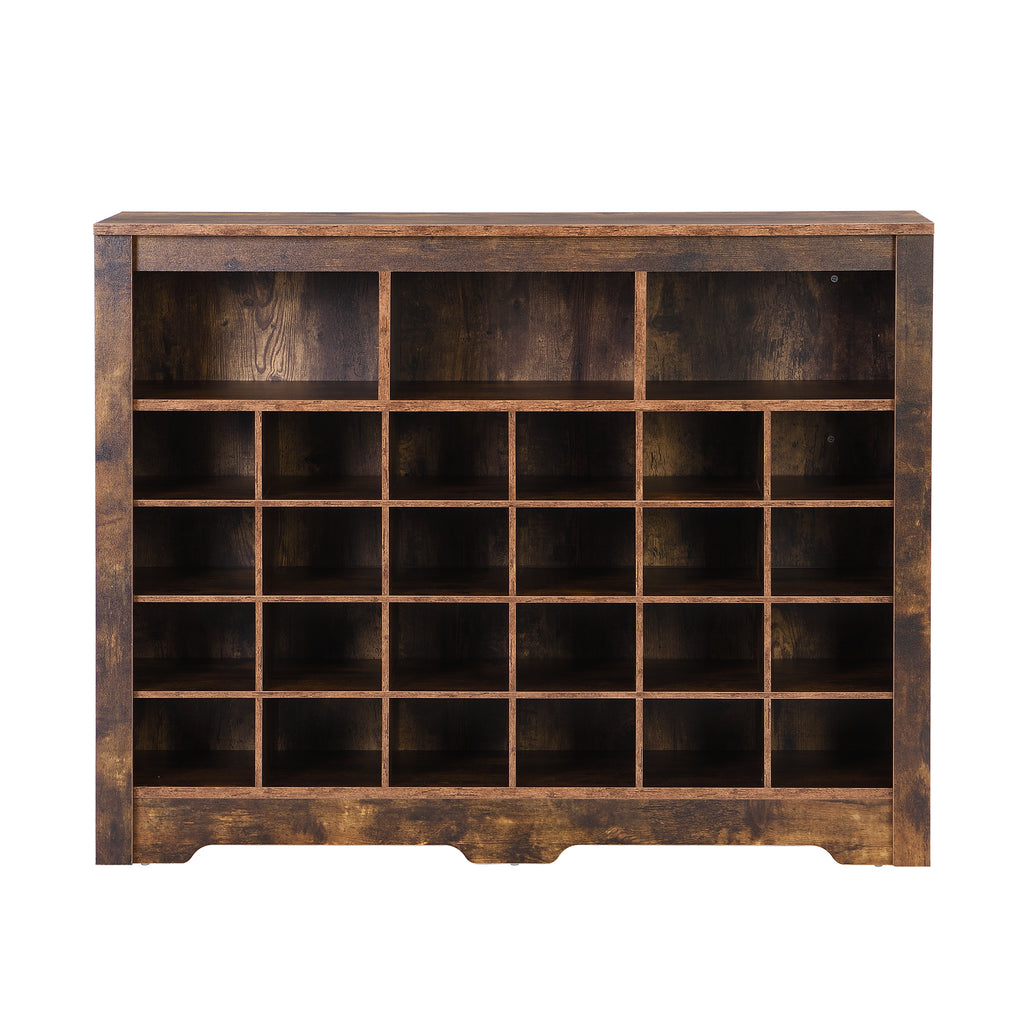 Entryway shoe cubby console cabinet side profile