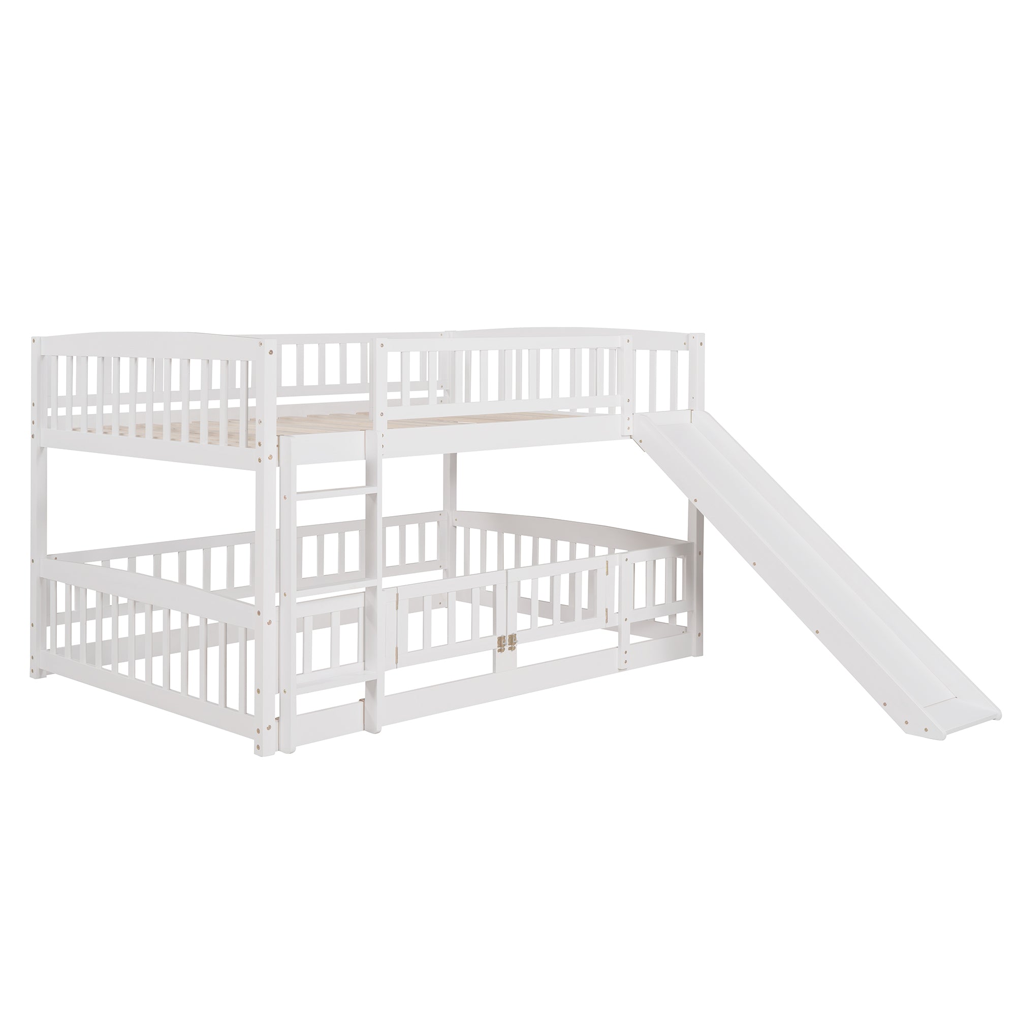Bunk bed ladder and slide configuration overview