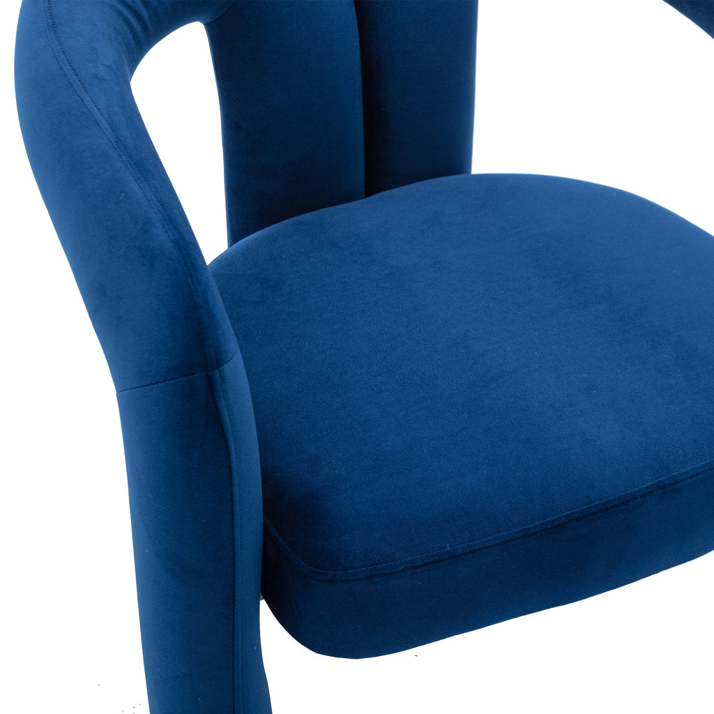 Velvet Barrel Accent Chair Set of 2 — Wood Legs