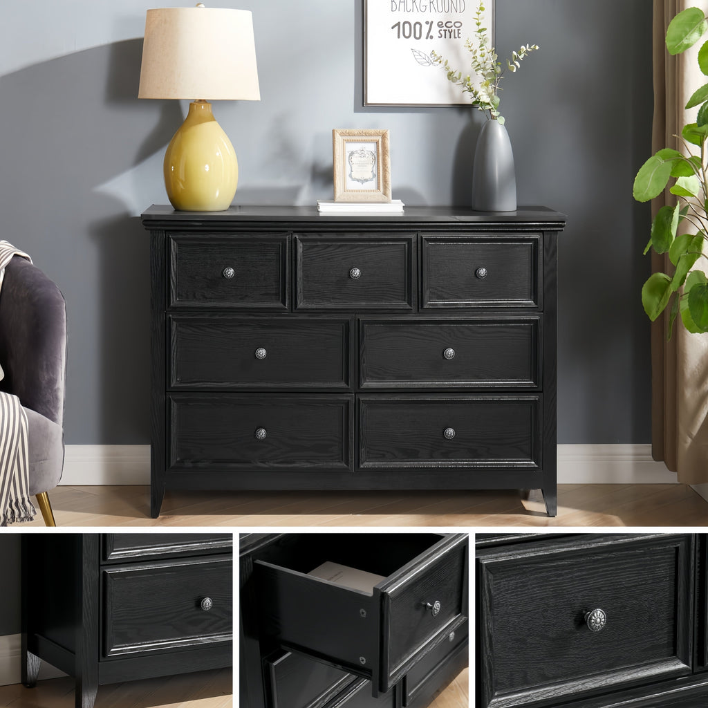 Modern 7-Drawer Dresser — Chest of Drawers Storage Cabinet