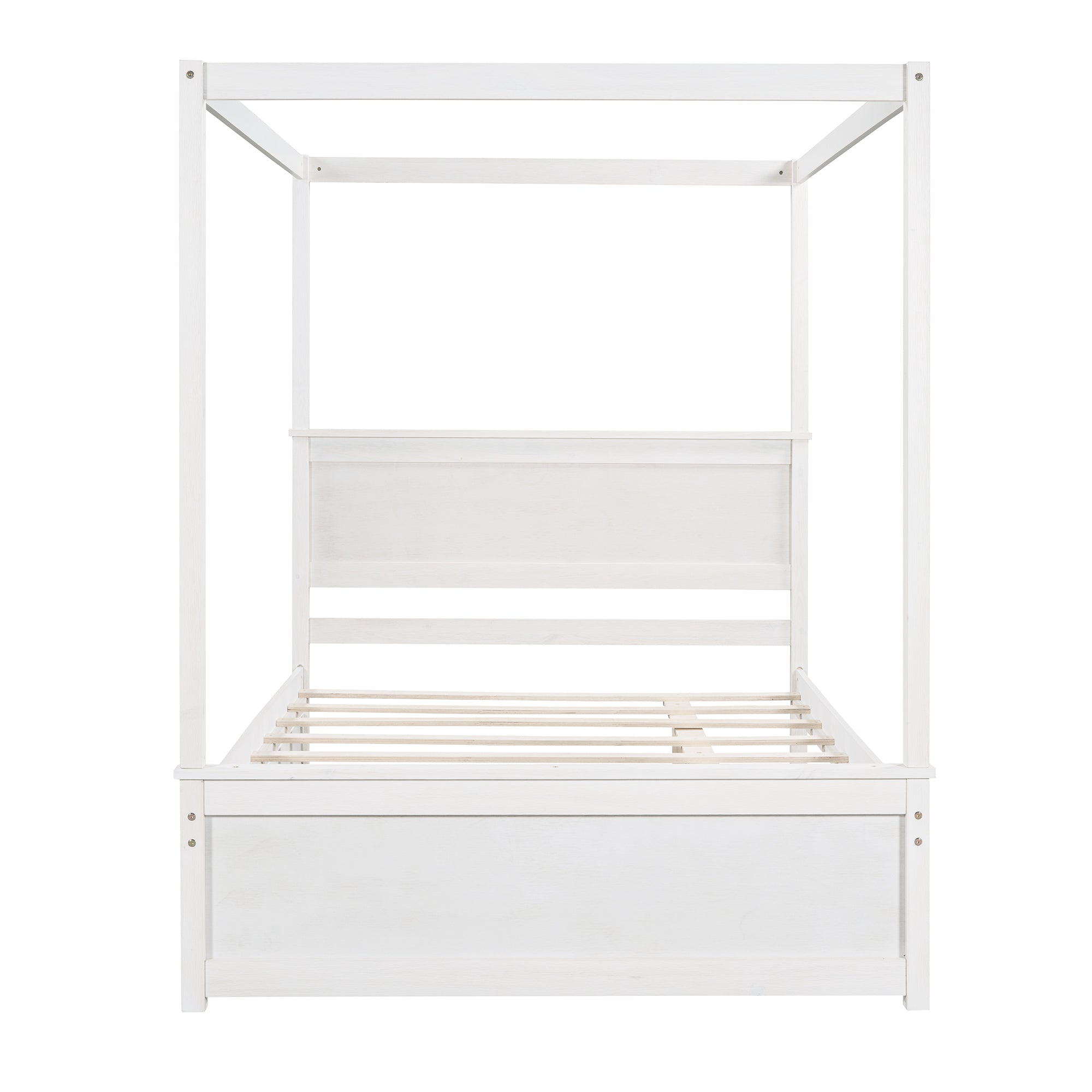 Full size platform bed with support slats — no box spring