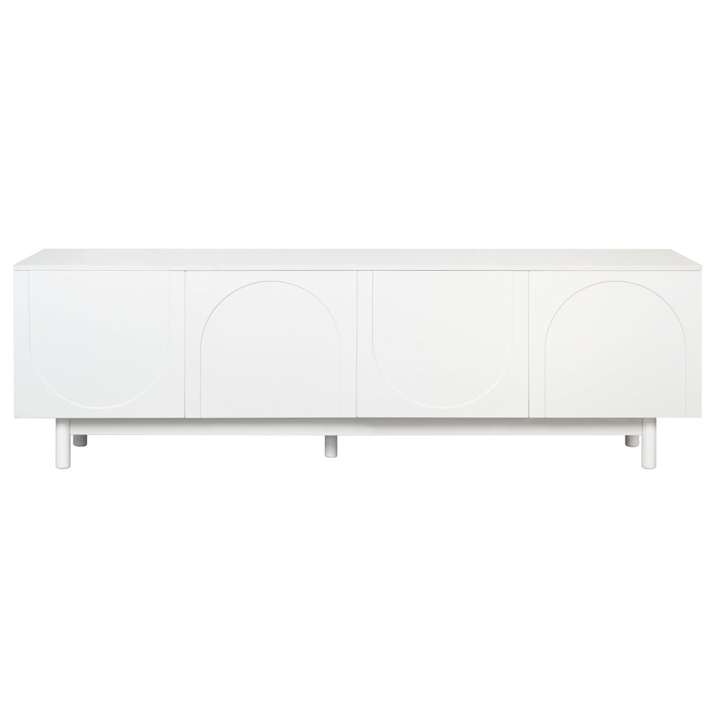 TV Stand with Arch Cabinets — for TVs Up to 78"