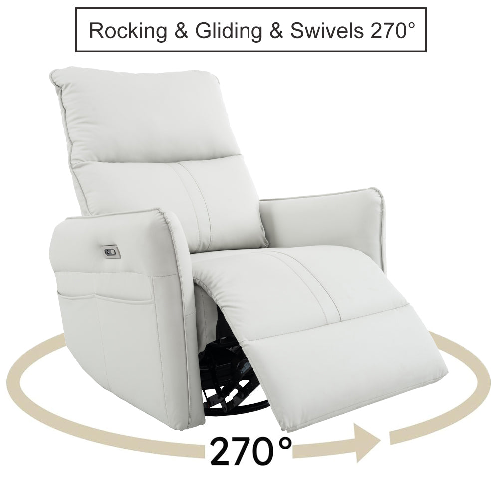 Power recliner footrest extended — reclining position