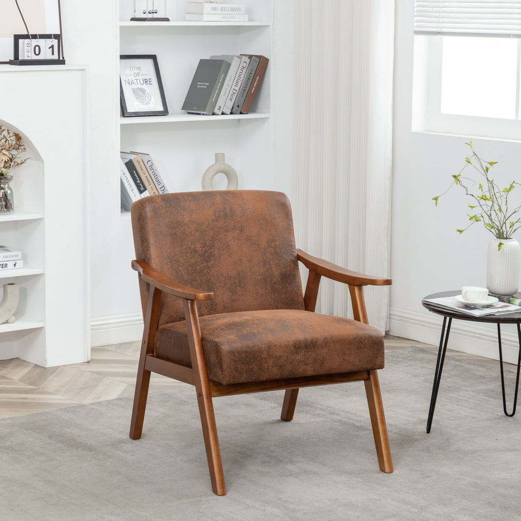 Wingback chair in reading nook