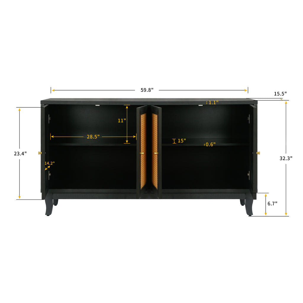 60 inch sideboard dining room farmhouse placement setting