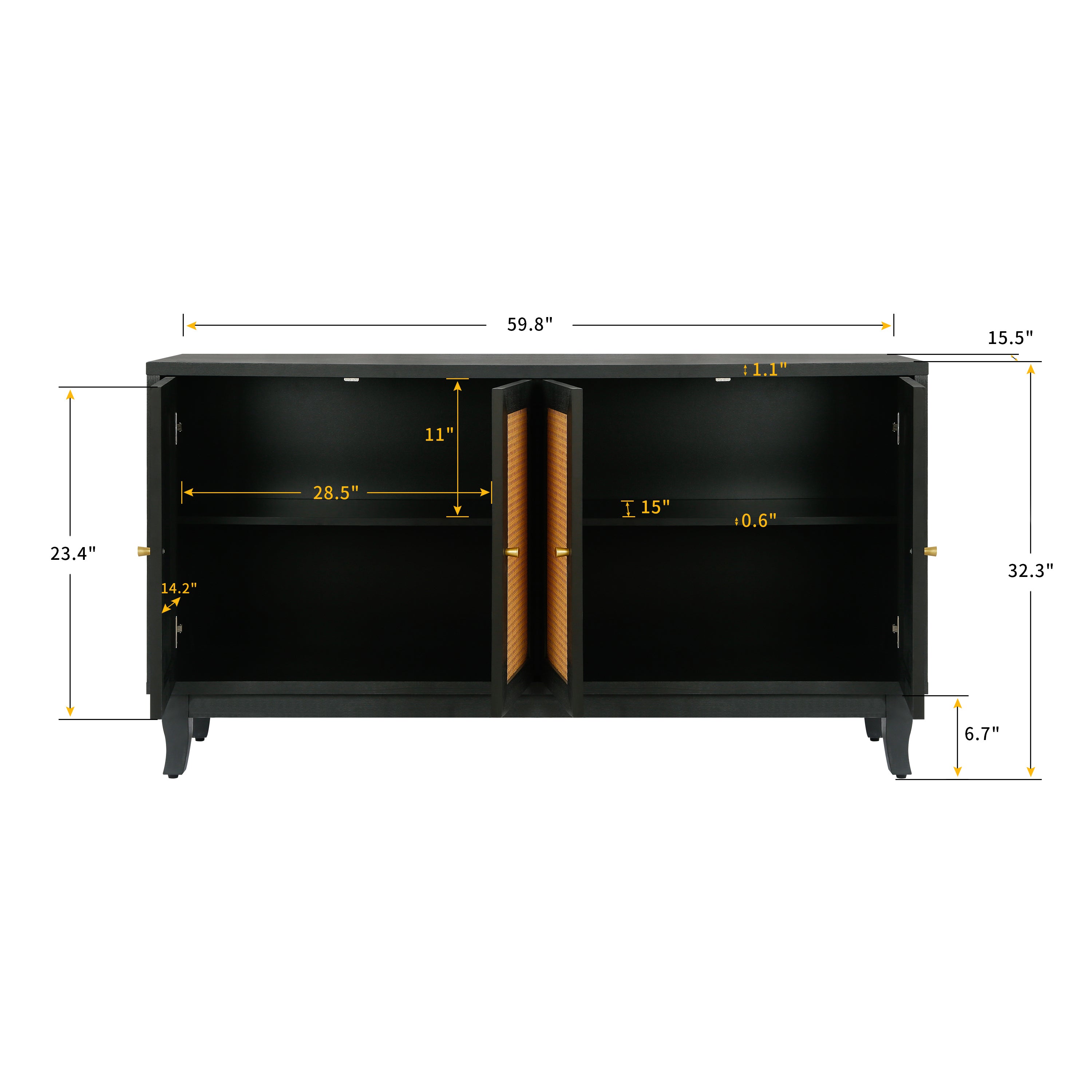60 inch sideboard dining room farmhouse placement setting
