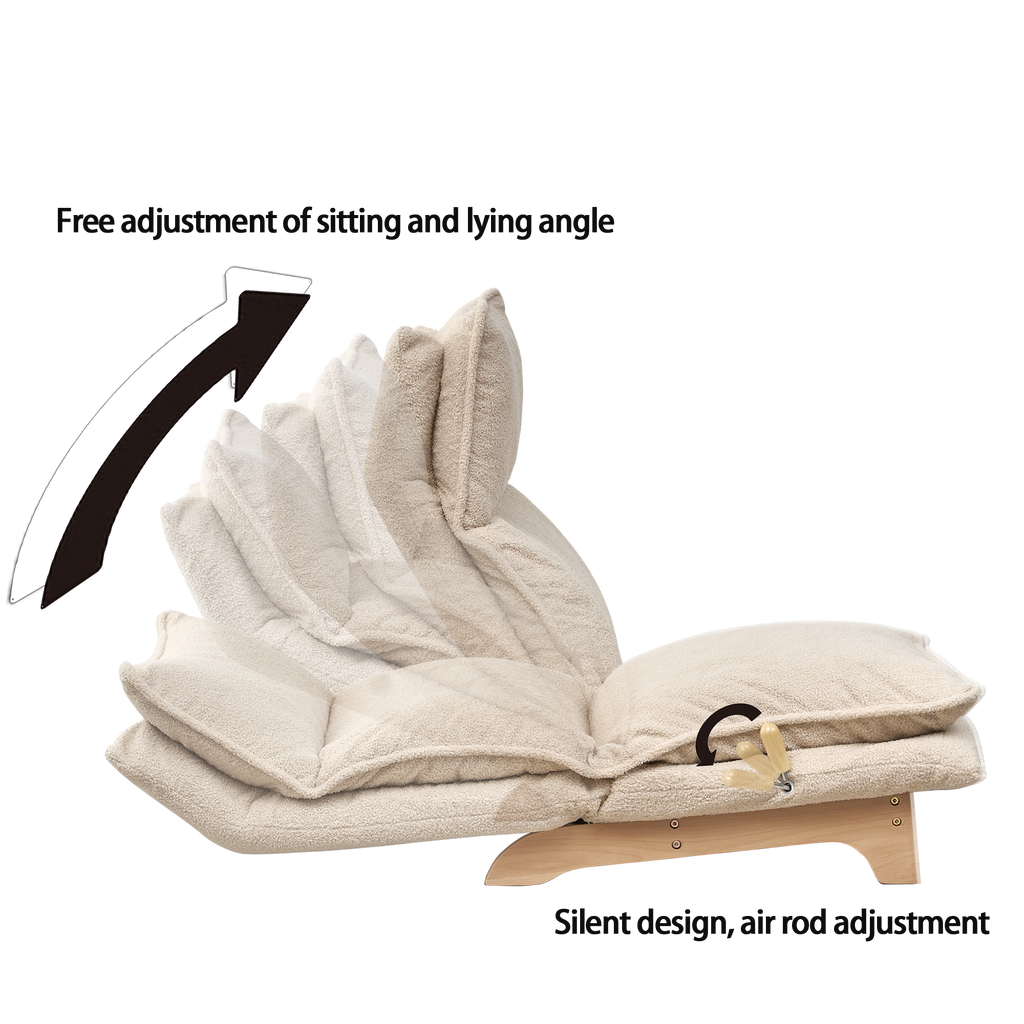 Beige fabric upholstery and cushion close-up