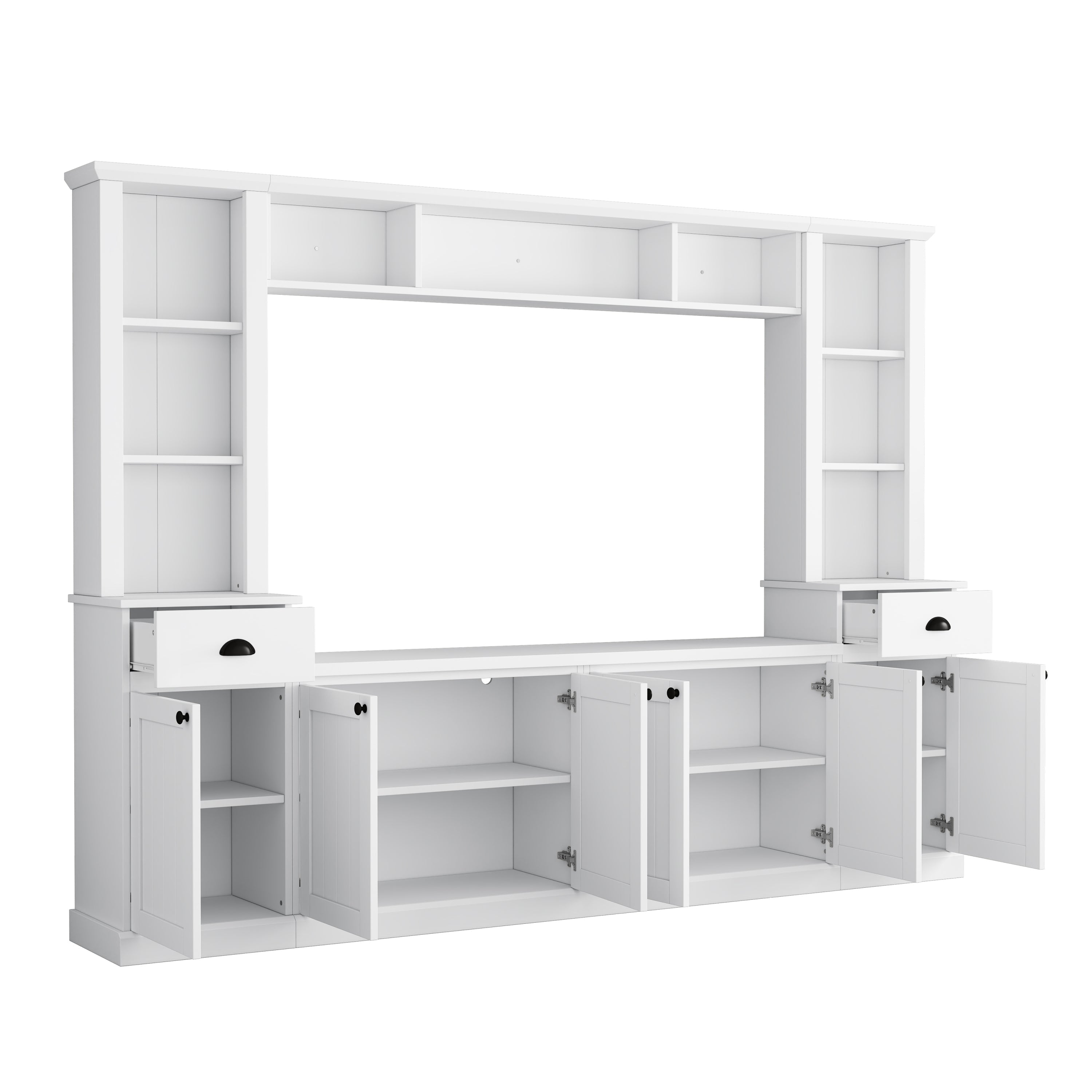 103" Entertainment Center Wall Unit with Bridge — for TVs Up to 75"