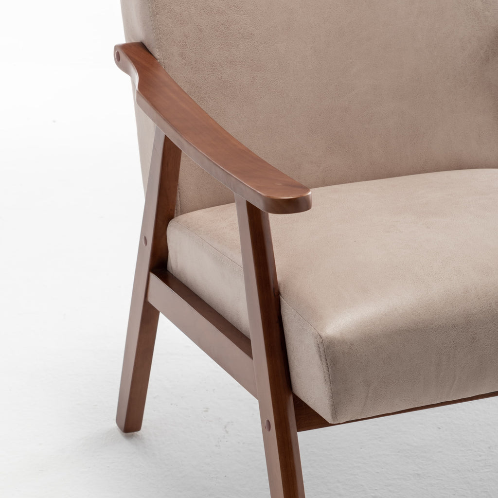 Light camel accent chair top view
