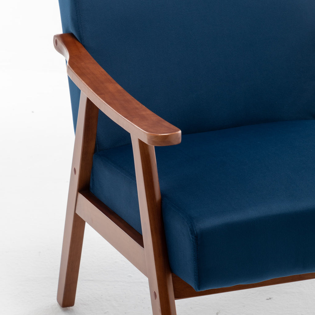 Wingback chair in reading nook