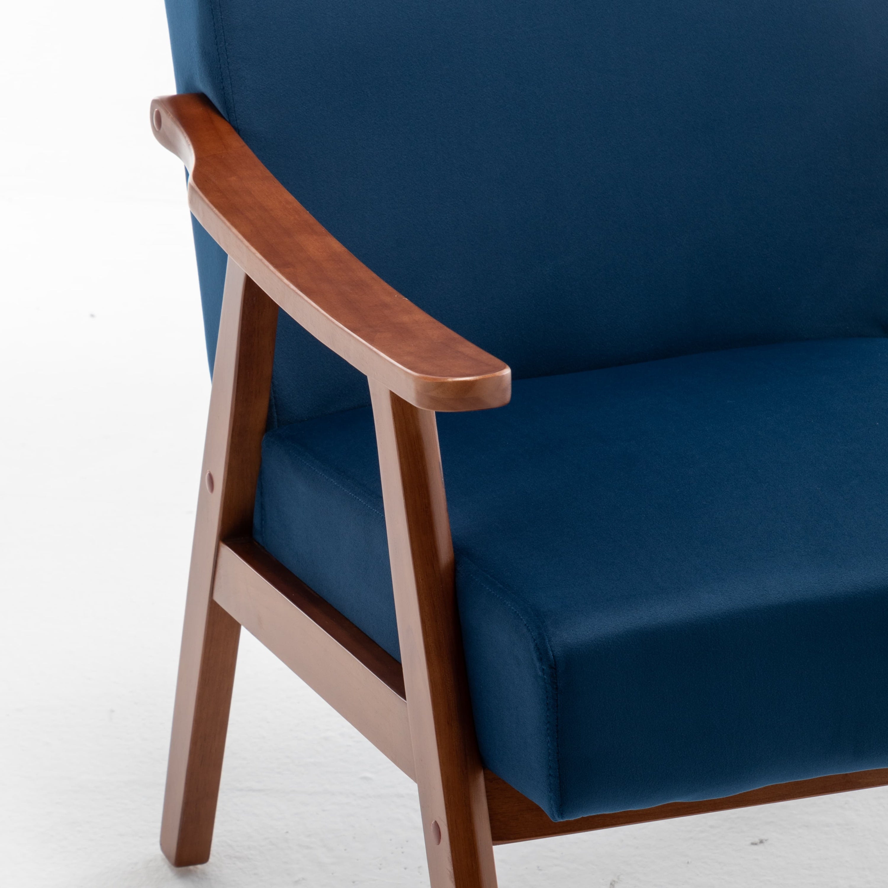 Wingback chair in reading nook