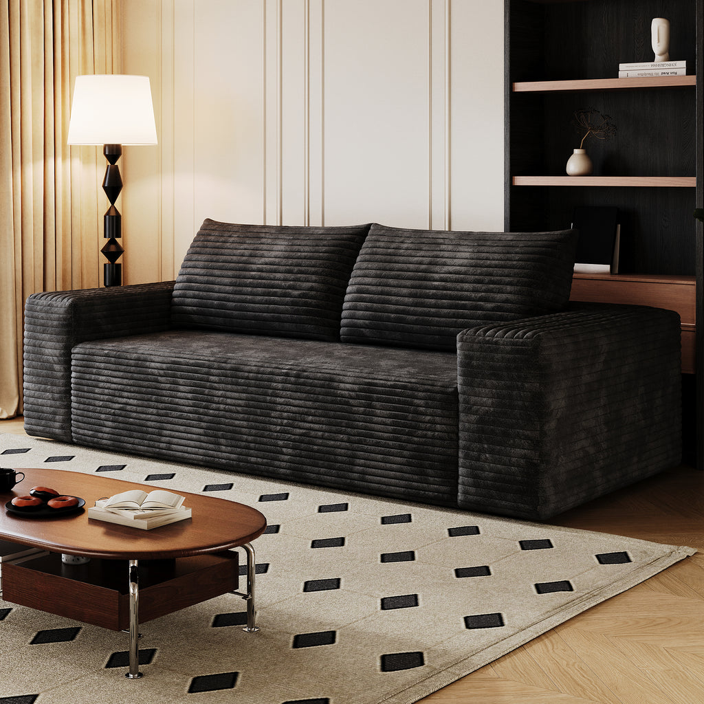 Loveseat backrest pillow and cushion detail