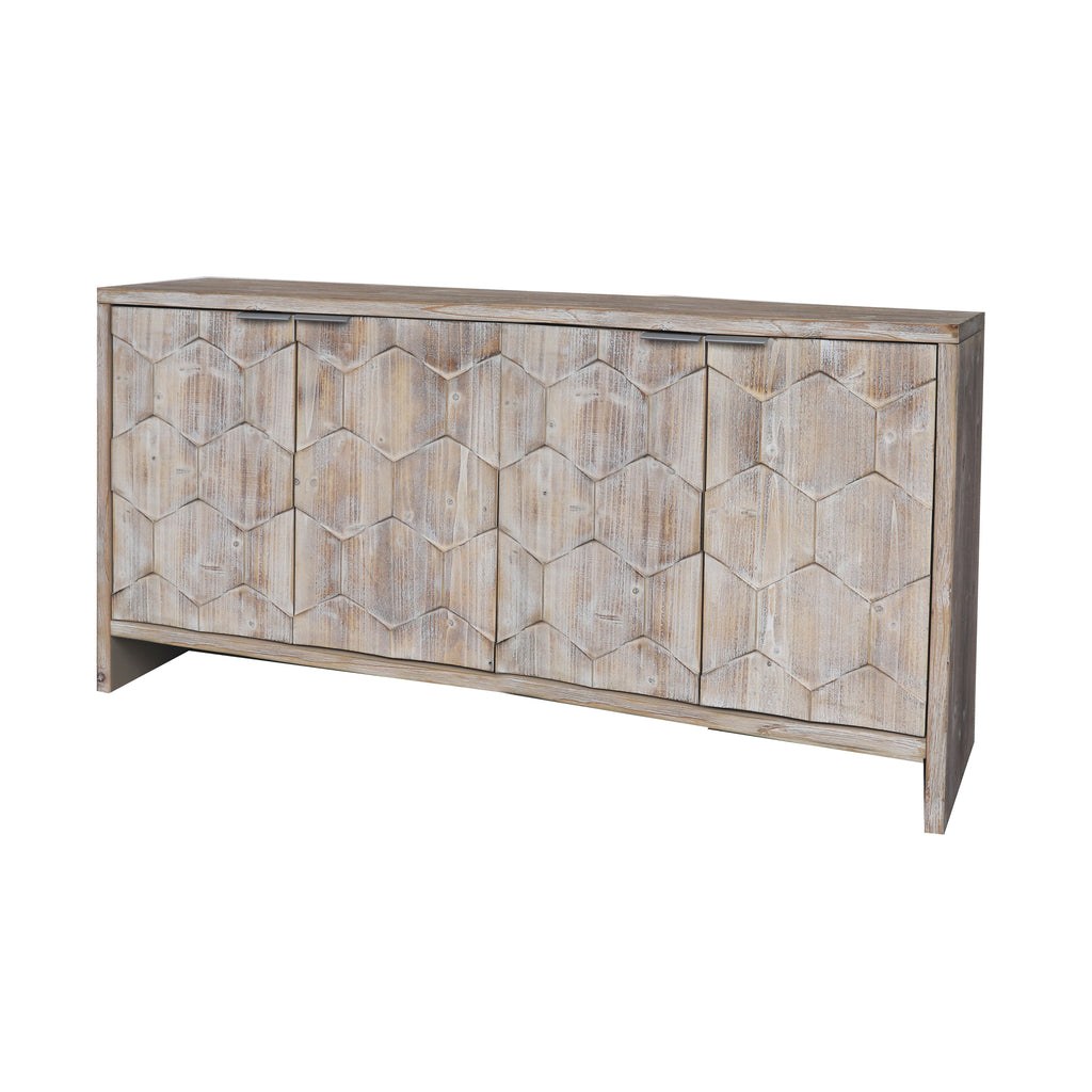 Natural wood wash buffet cabinet dining room storage
