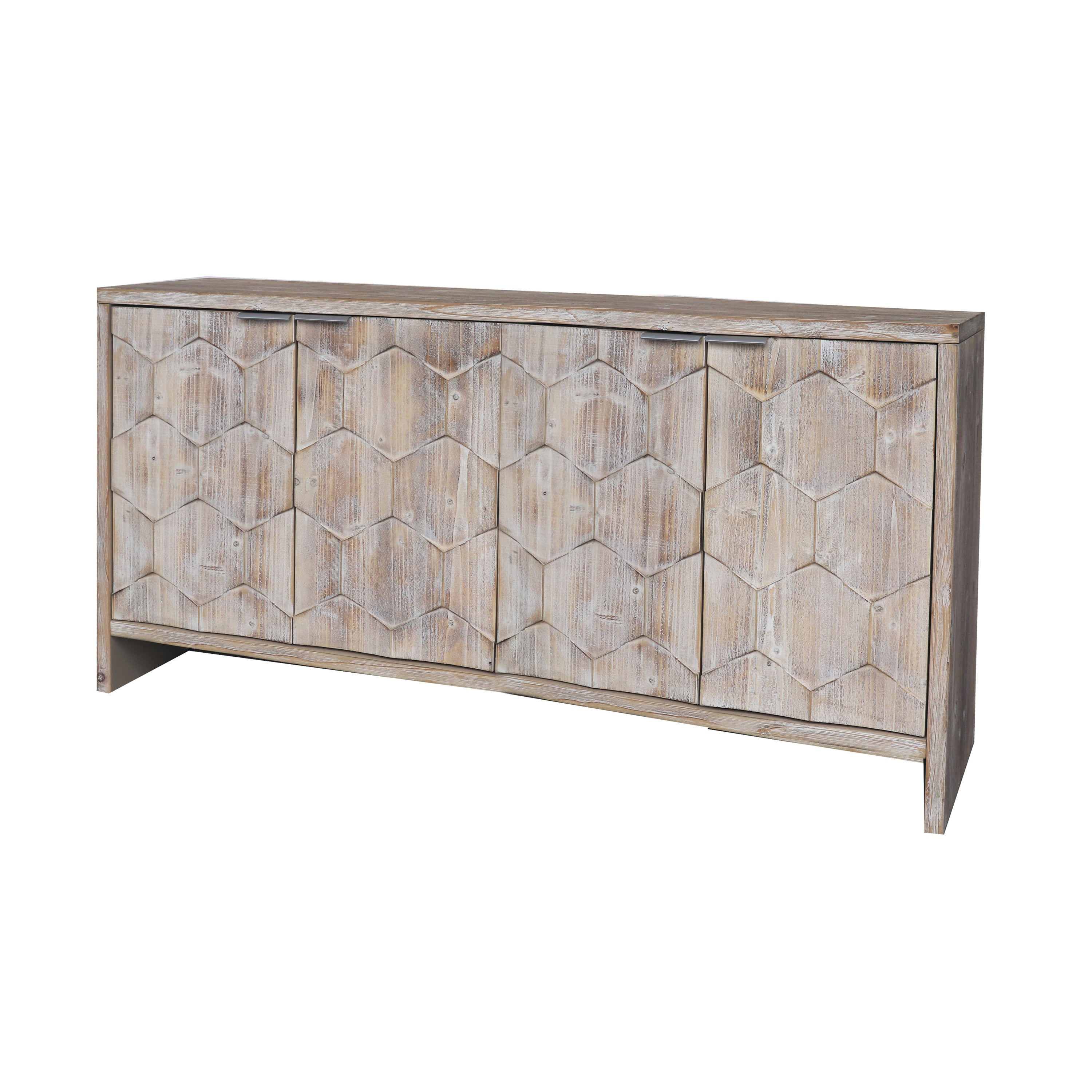 Natural wood wash buffet cabinet dining room storage
