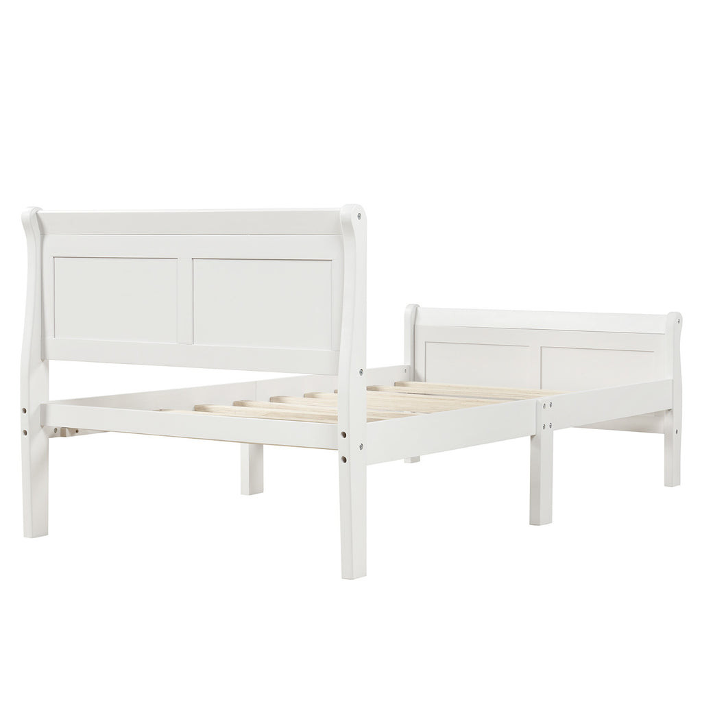 Solid wood twin bed footboard detail