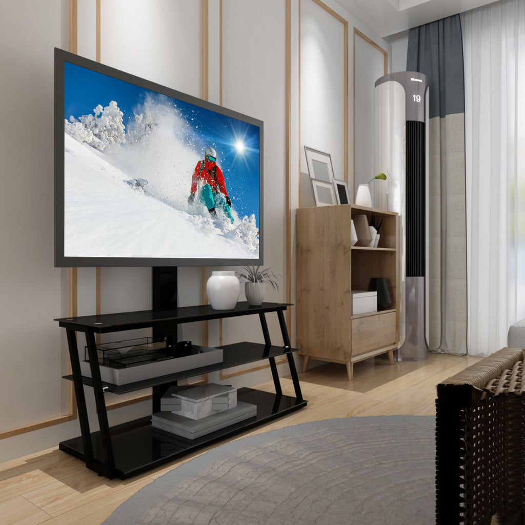 Multi-function TV stand swivel mount side profile