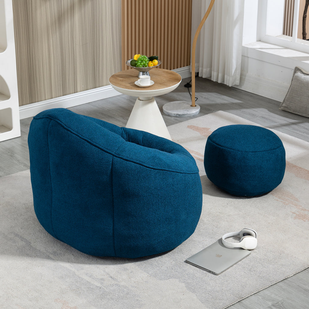 Soft microfiber upholstery close-up — blue