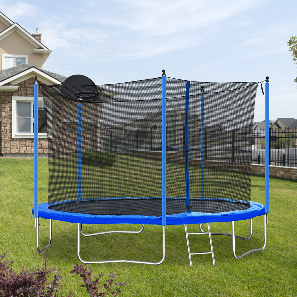 Outdoor backyard trampoline 70 springs detail