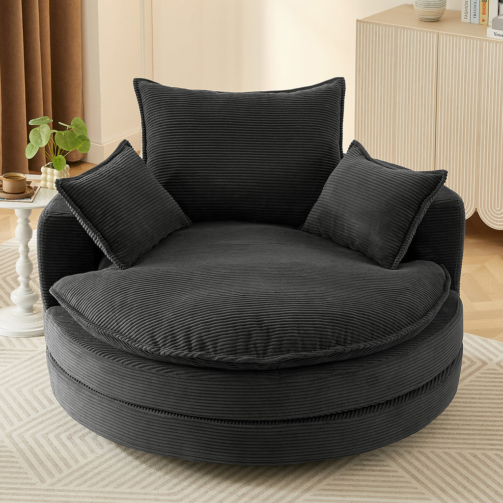 Oversized accent chair side profile