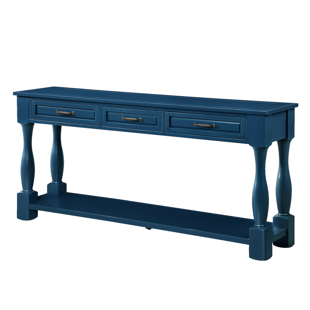 Metal drawer pull and distressed finish detail