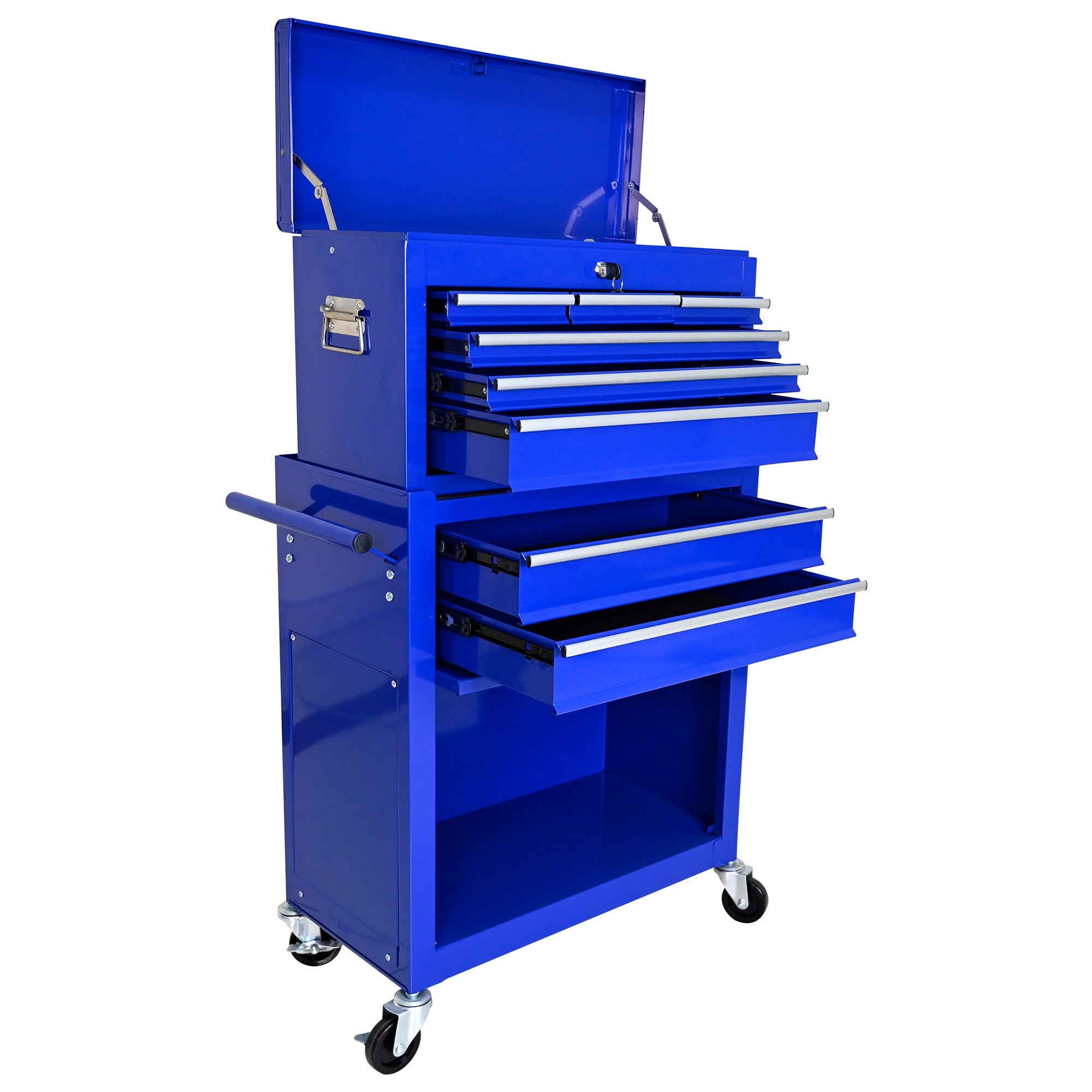 8-Drawer Rolling Tool Chest with Lock — Metal Tool Storage Cabinet