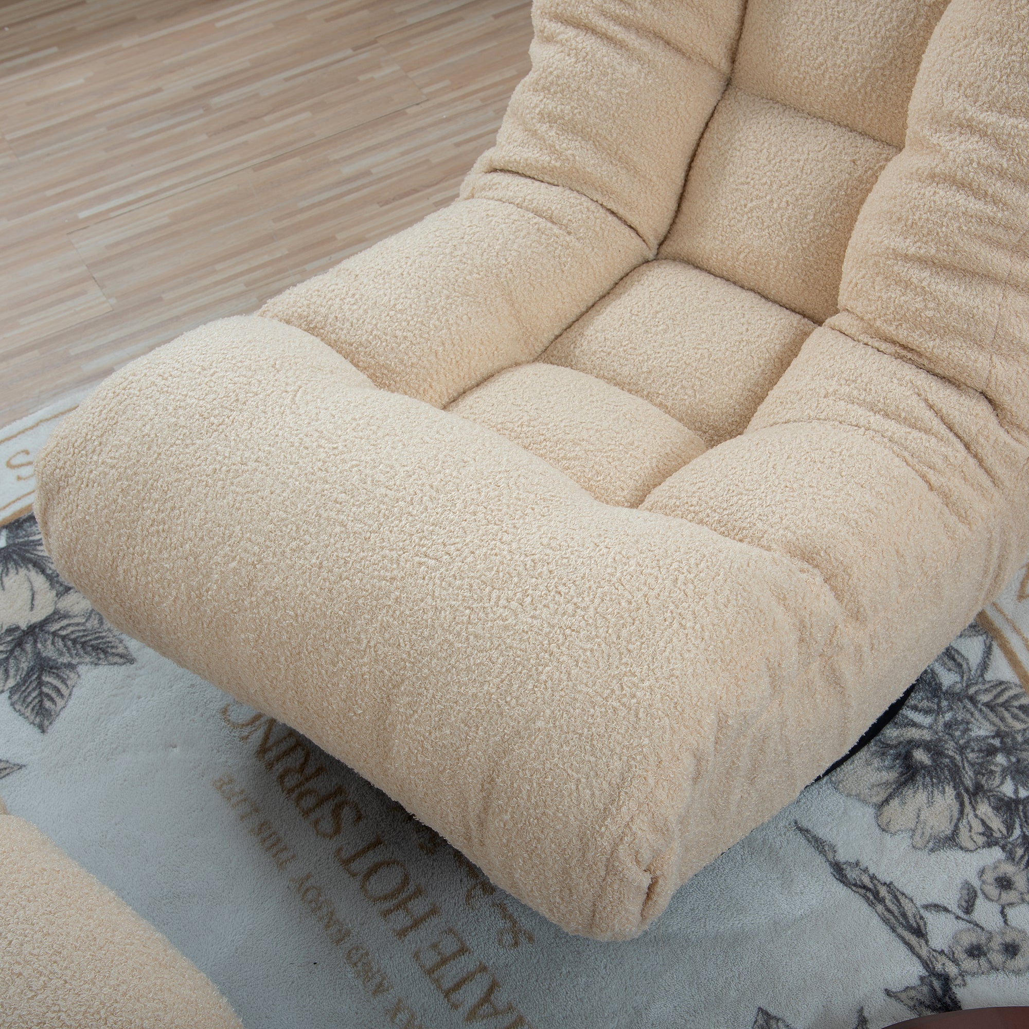 White Japanese reclining chair in compact living space