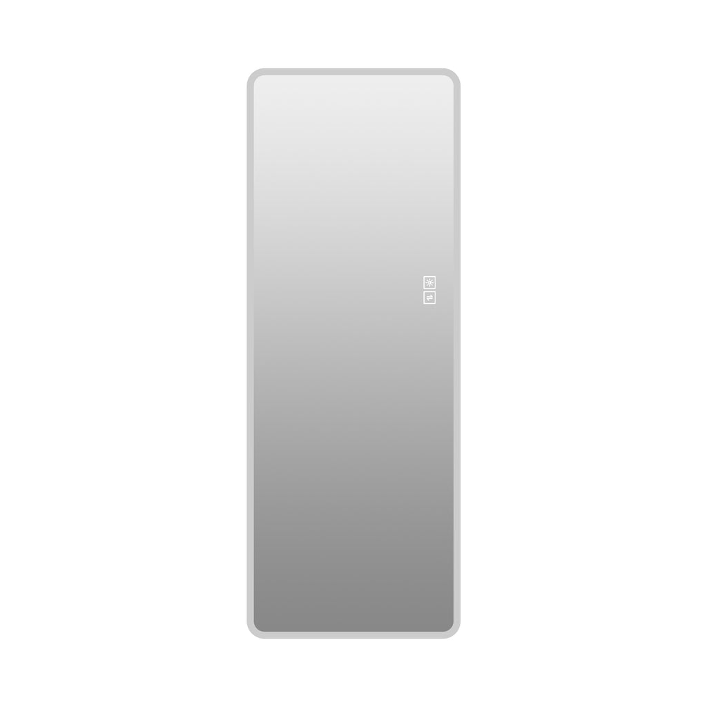 LED Full Length Mirror with Lights, 63' x 24' Wall Mounted Full Body Mirror, Dimmable 3 Color Lighting, Anti-Fog, Shatter-Proof, Memory Function, Plug-in or Hardwired, Clear Glass, Bedroom
