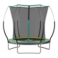 Green 8-foot springfree no-gap trampoline — front view