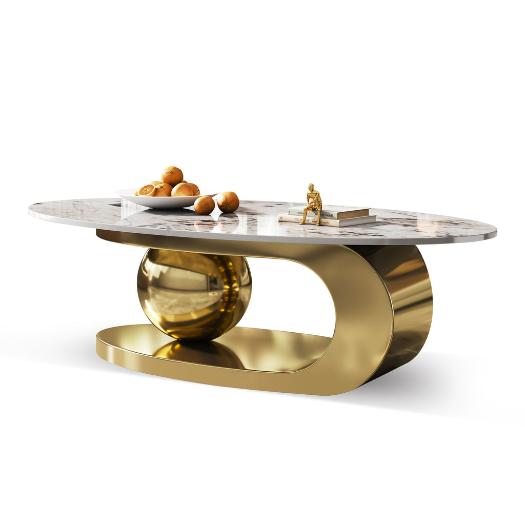 Luxury faux marble coffee table heat and scratch resistant surface