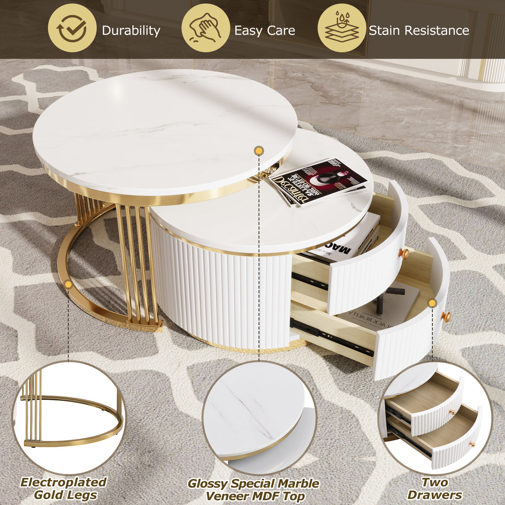 Gold electroplated pedestal leg detail