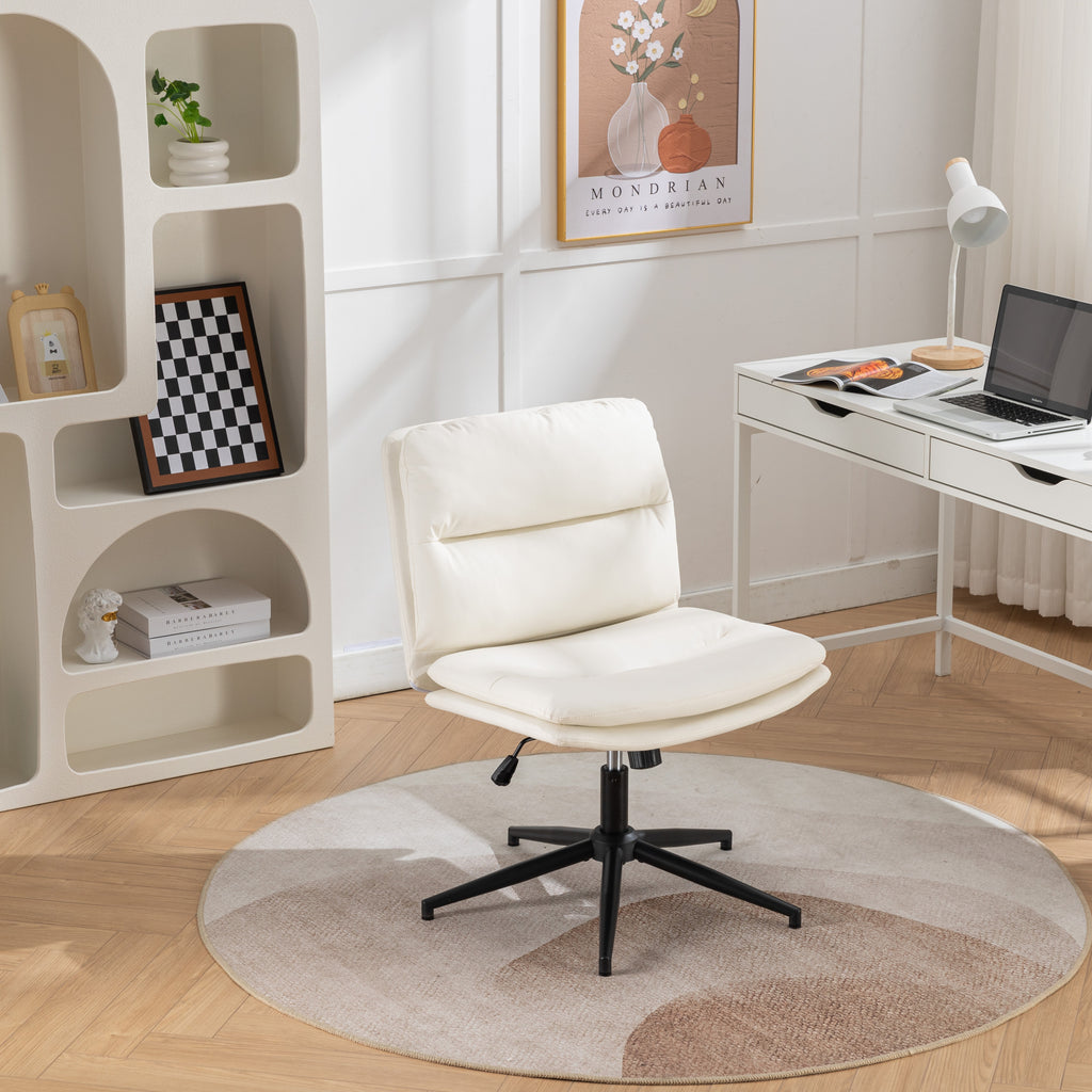 Height-adjustable office chair detail