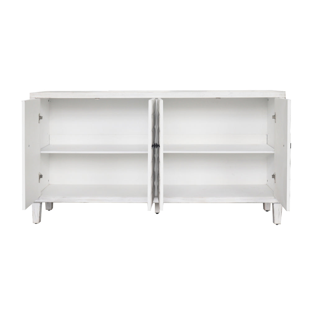 White washed 4-door sideboard product photo