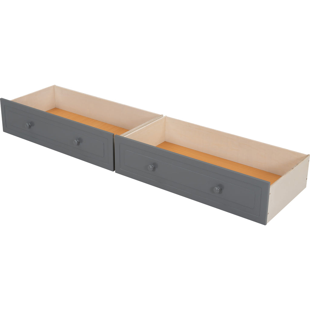 Full bunk bed planked headboard and footboard detail