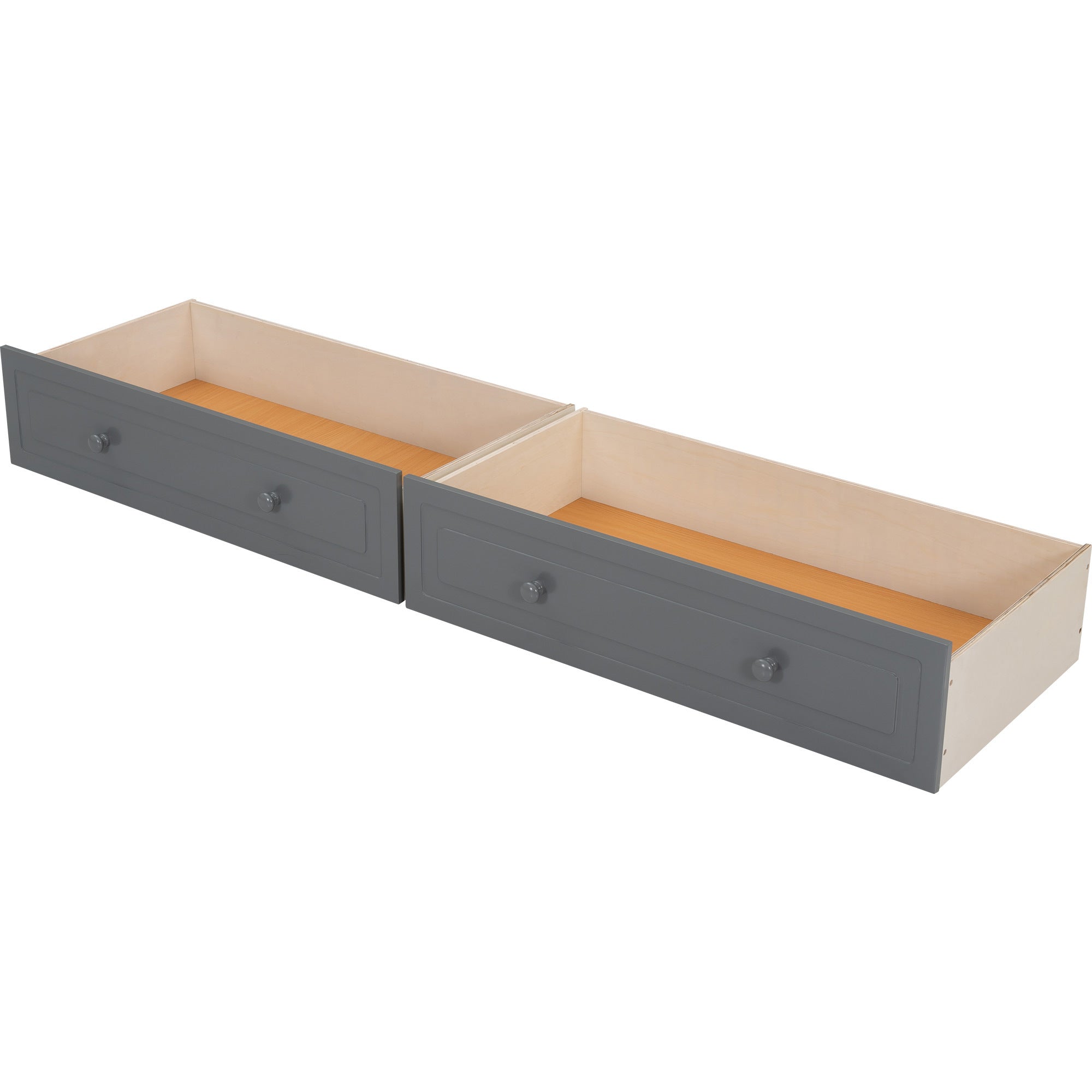 Full bunk bed planked headboard and footboard detail