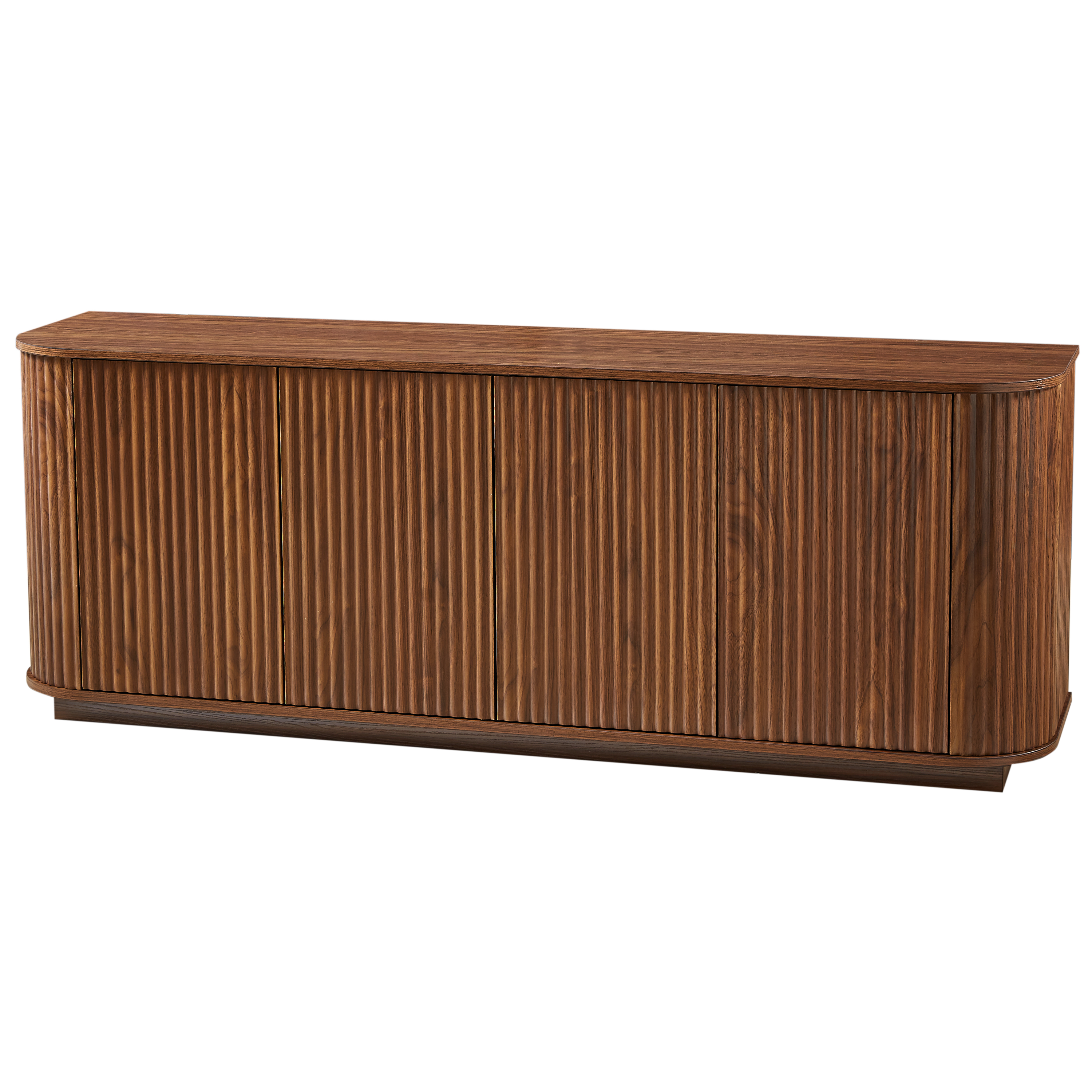 Walnut sideboard TV stand media console placement